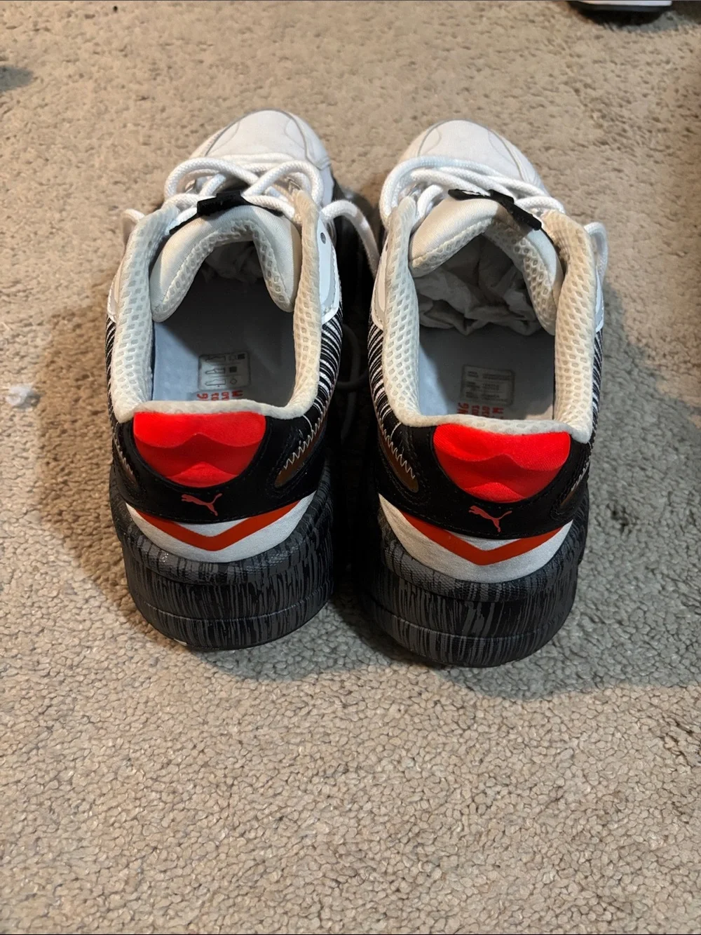 Puma RS-X Men's White, Black & Red Low-Top Sneakers